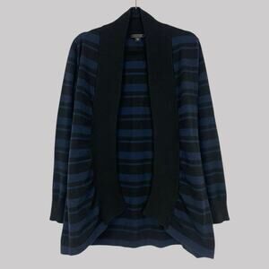 💙3 for $15 Metaphor Navy Blue and Black Striped Knit Cardigan Sweater